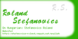 roland stefanovics business card